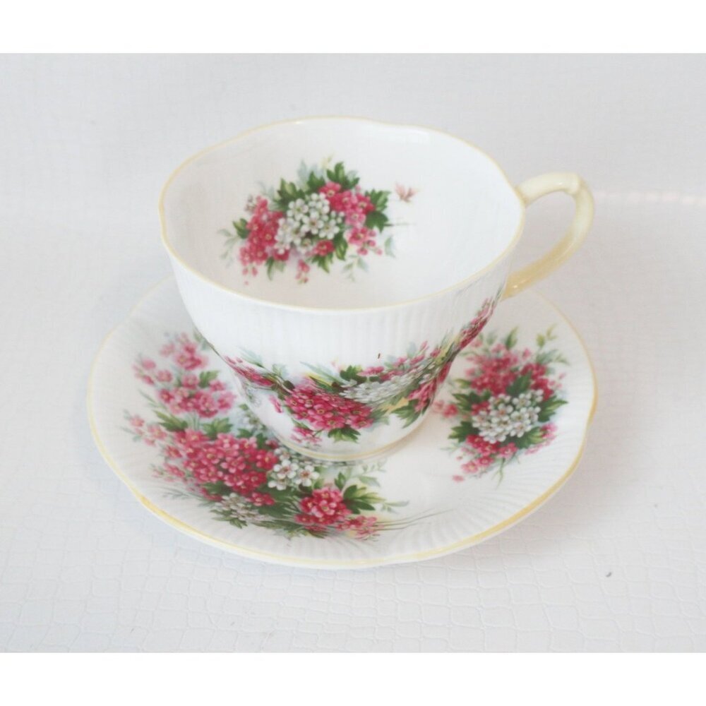 Vintage Royal Albert Teacup and Saucer Hawthorn Floral Tea Cup Flowers